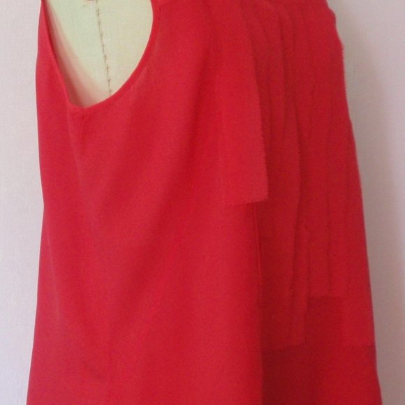 GAP CERISE CHIFFON TRIM SLEEVELESS TANK TOP L - Picture 6 of 7